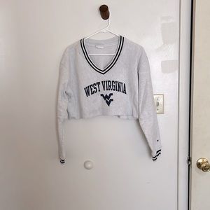 cropped WVU pullover